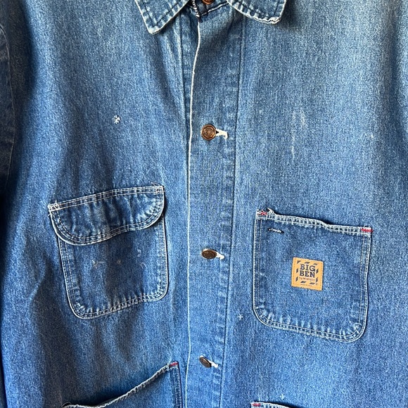 Vintage Men’s Big Ben by Wrangler Denim Chore Coat - Size XL - Picture 3 of 5